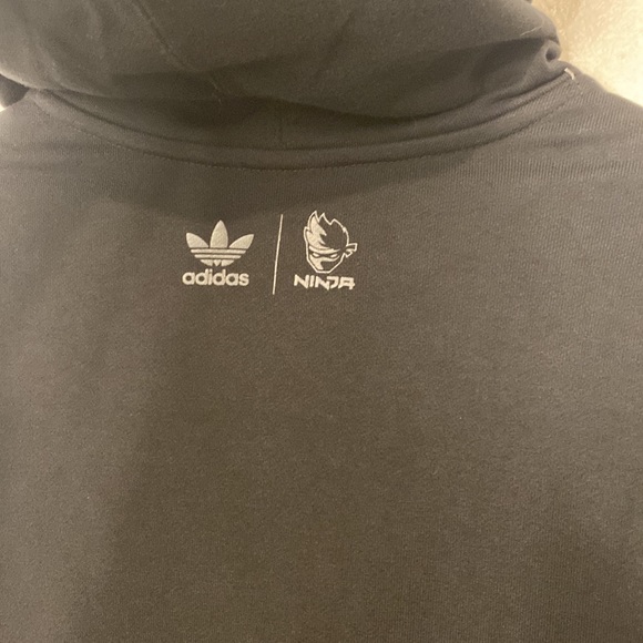 Adidas Pullover Hoodie with Drawstring Hood and Split Kangaroo Pocket - Picture 7 of 9